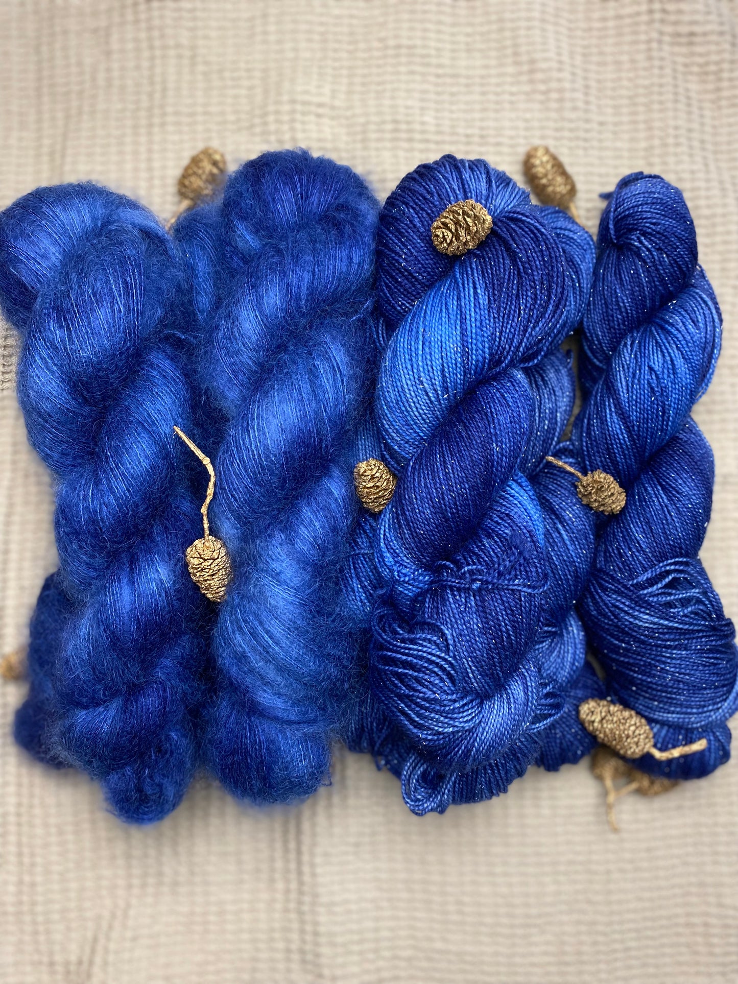 Lace Mohair et soie "Bleu Tonnerre »