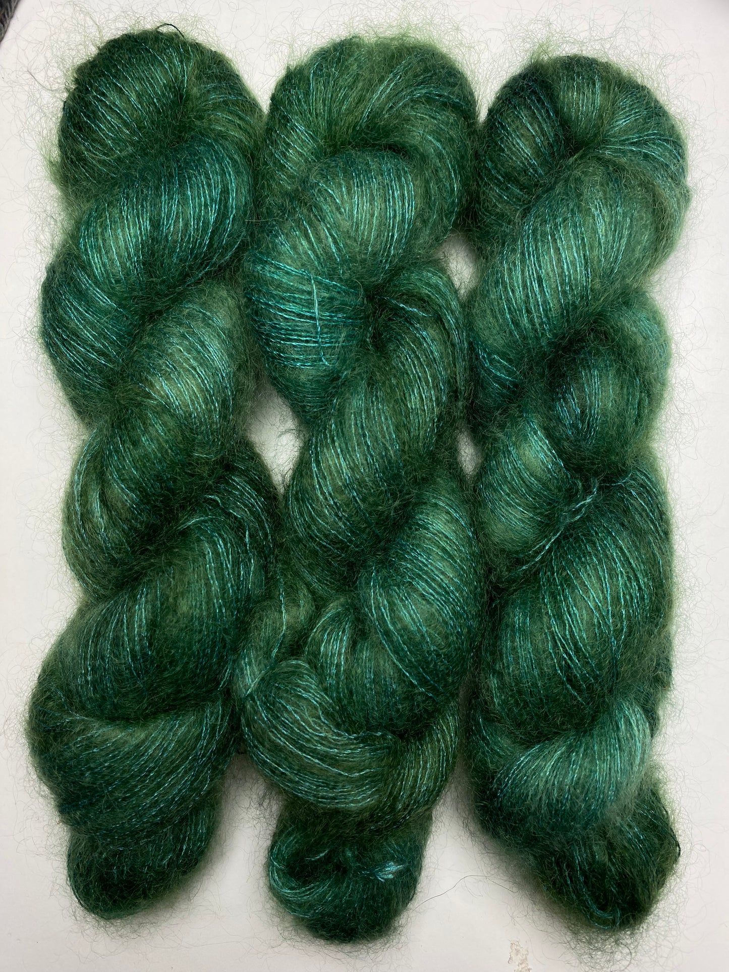 Lace Mohair et soie "Emeraude boréale »