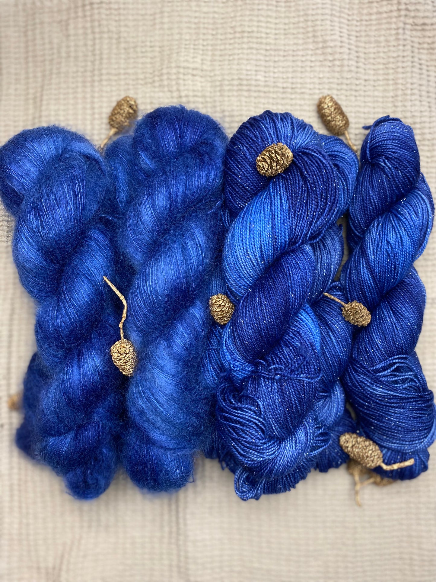 Lace Mohair et soie "Bleu Tonnerre »