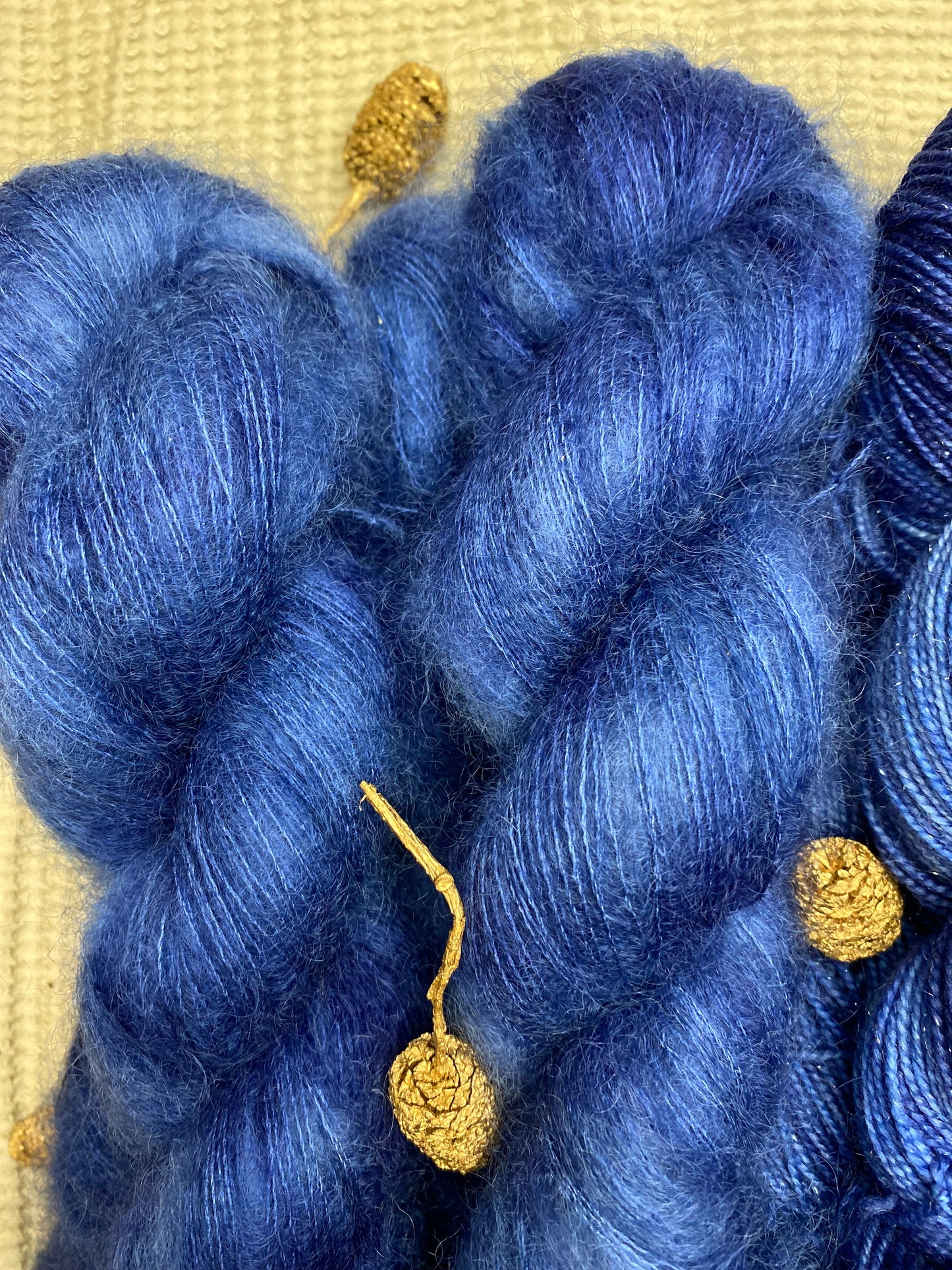 Lace Mohair et soie "Bleu Tonnerre »