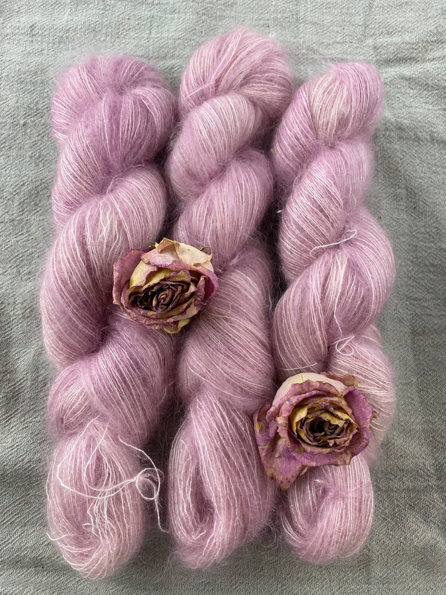 Lace Mohair et soie "Douceur en rose"