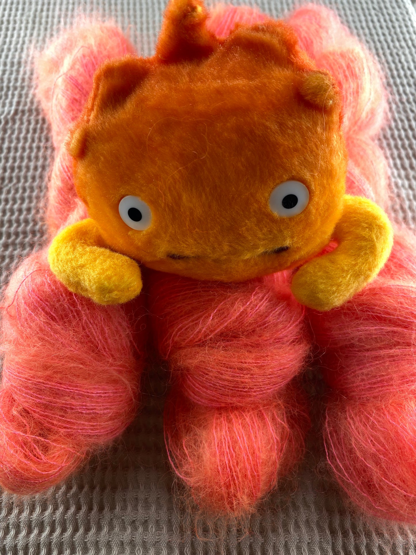 Lace Mohair et soie "Flamme enchantée"