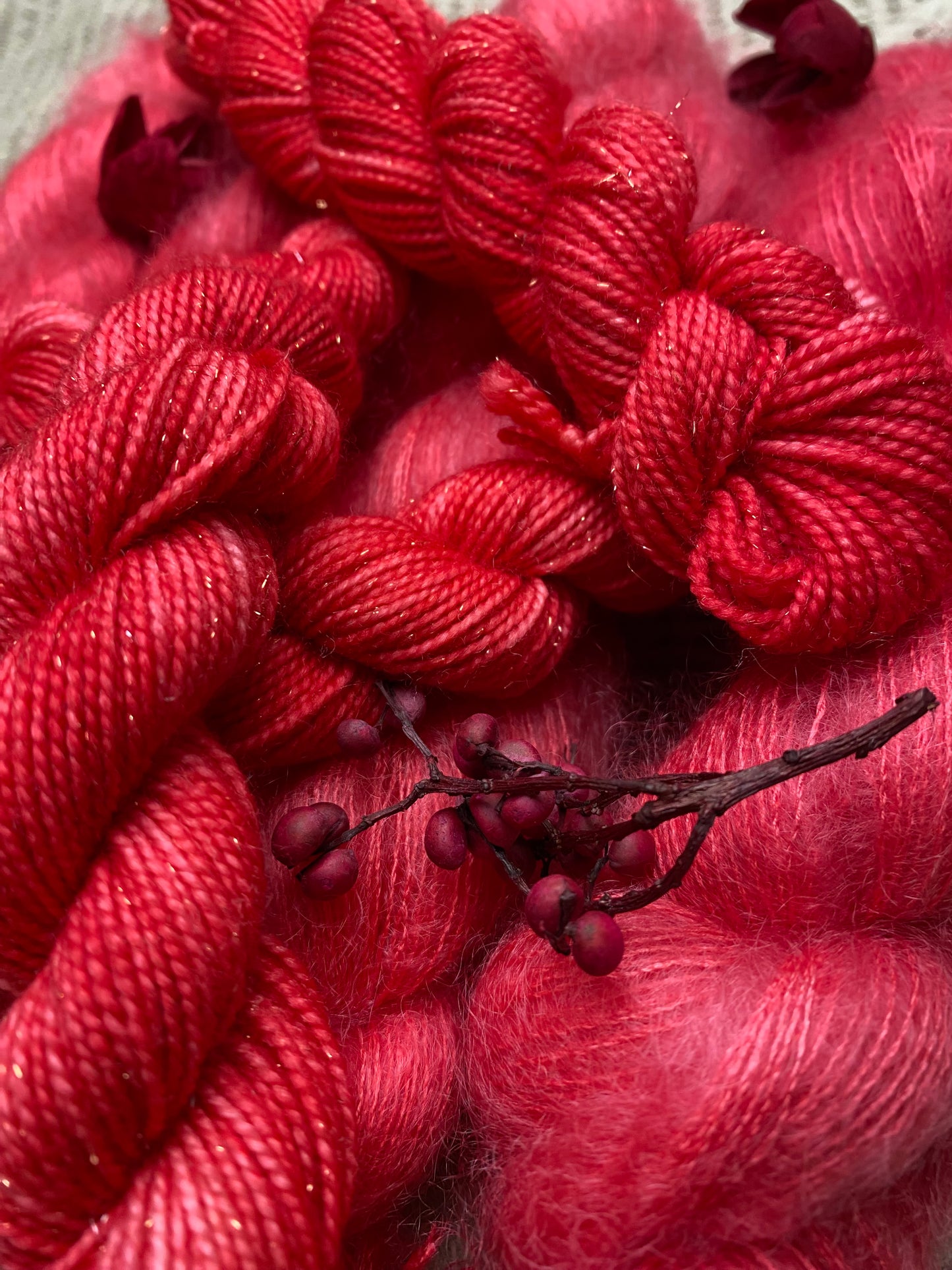 Lace Mohair et soie  « Rouge Rudolph »