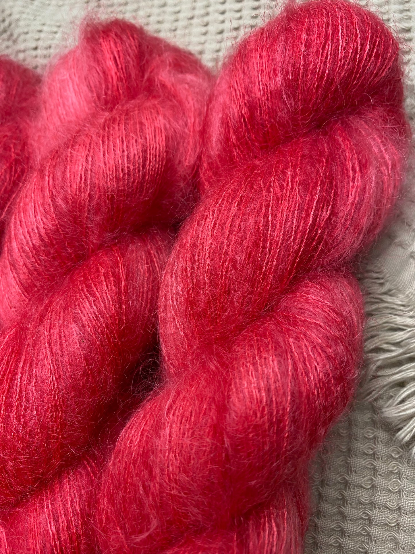 Lace Mohair et soie  « Rouge Rudolph »