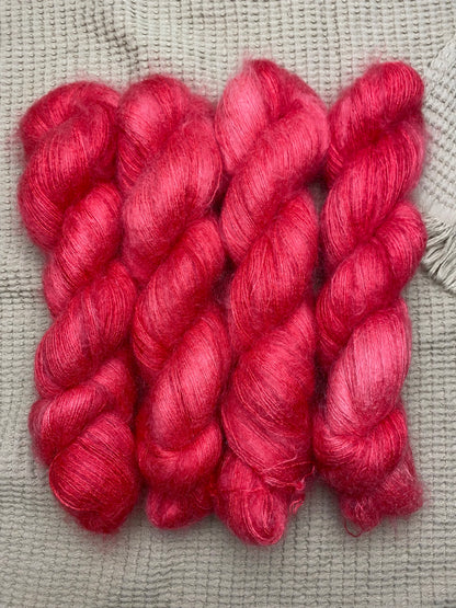 Lace Mohair et soie  « Rouge Rudolph »