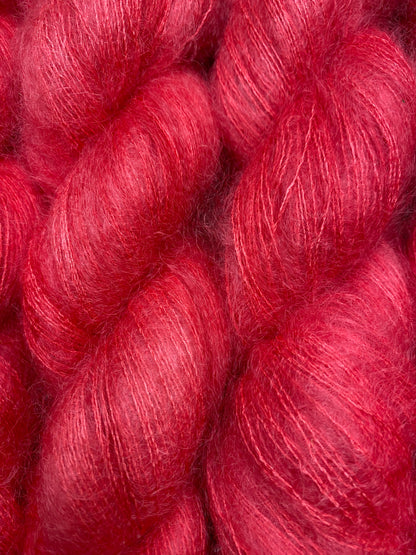 Lace Mohair et soie  « Rouge Rudolph »