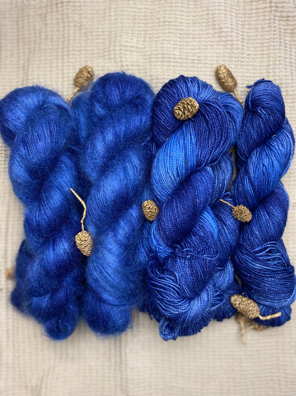 Lace Mohair et soie  "Bleu Tonnerre »