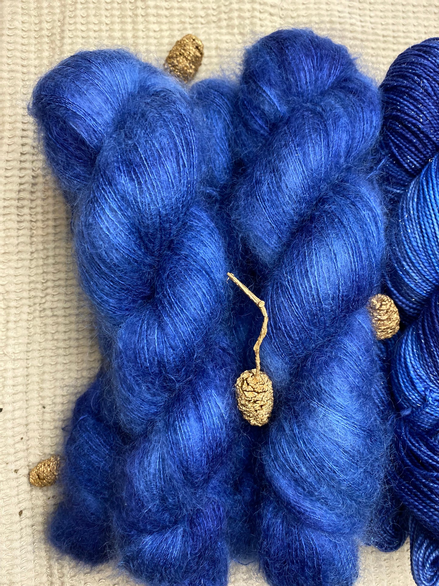 Lace Mohair et soie  "Bleu Tonnerre »