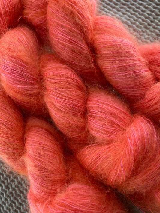 Lace Mohair et soie  "Flamme enchantée"